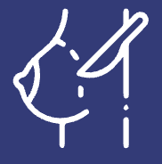 incon of breast and knife for breast surgery